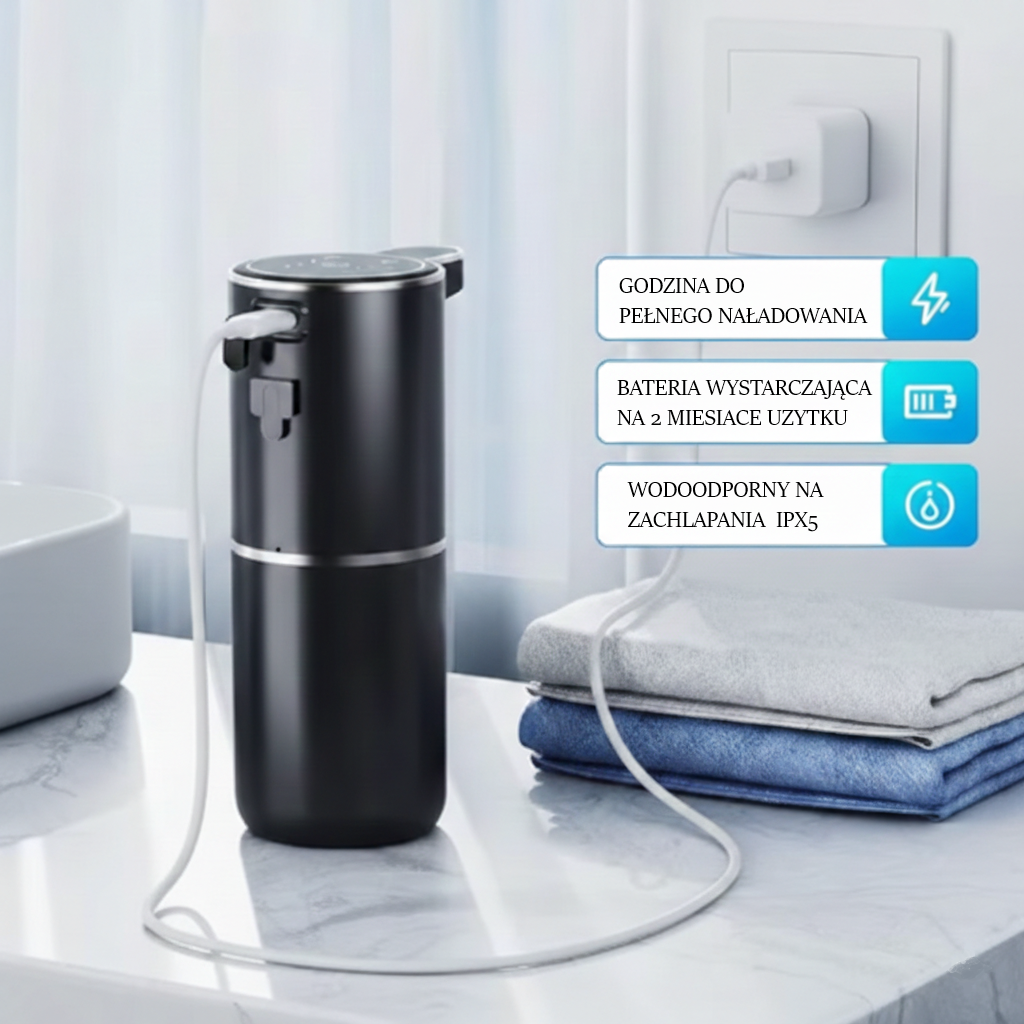Inteligenty automatyczny dozownik do mydła AeroPuff